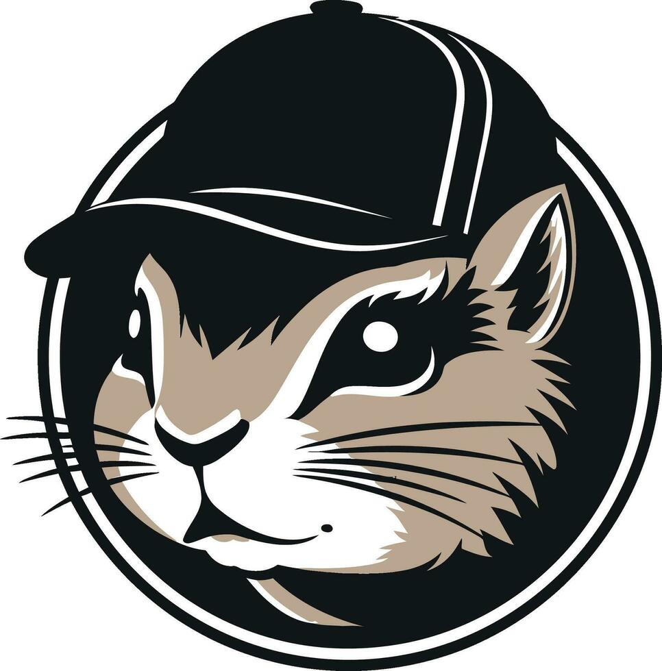 Chipmunk Logo Icon For Videographer Chipmunk Logo Icon For Musician vector