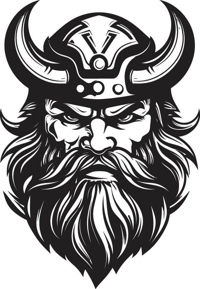 nórdico centinela un negro vector vikingo guardián ragnaroks legado un vikingo logo en vector