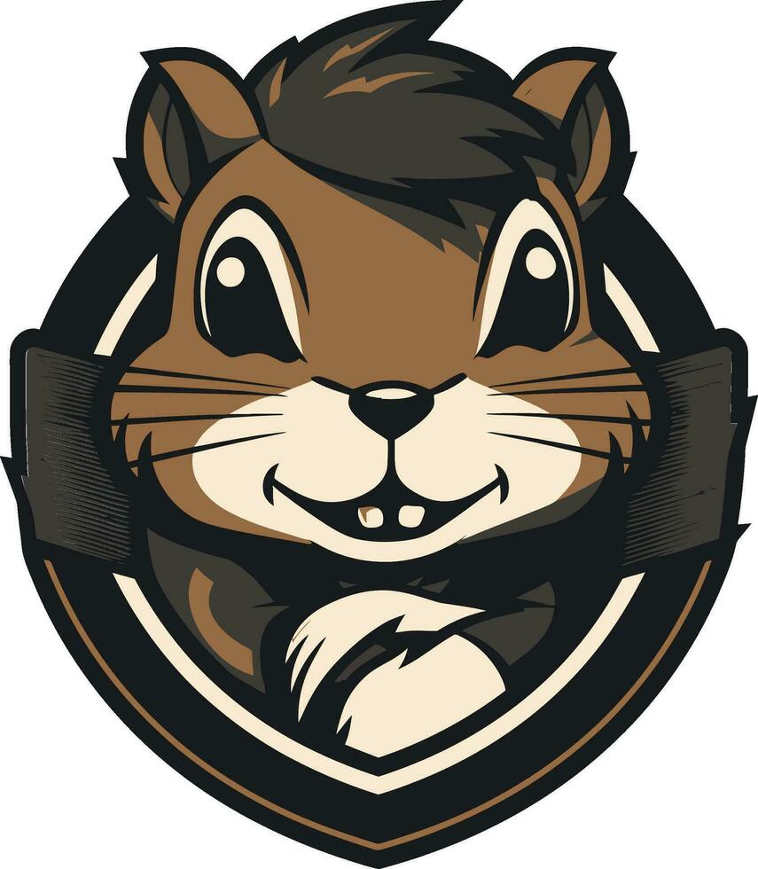 Chipmunk Rodent Logo Icon Mammal Logo Icon Black Vector Chipmunk Omnivore Logo Icon Vegetarian Logo Icon Black Vector