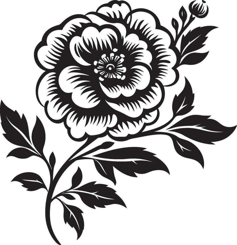 negro floral icono para un logo diseño majestuoso jirafa emblema negro vector logo