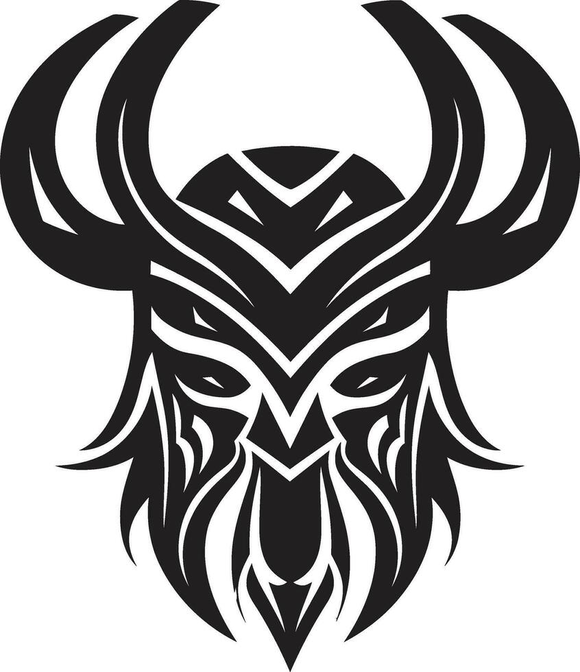 espada de el norte un negro vector vikingo logo de ébano explorador un vikingo mascota de aventuras