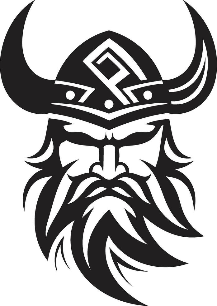 Northern Marauder A Viking Emblem of Ice Nordic Navigator A Seafaring Viking Mascot vector