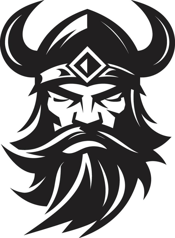 Ebon Explorer A Viking Symbol of Adventure Norse Navy A Seafaring Viking Icon vector