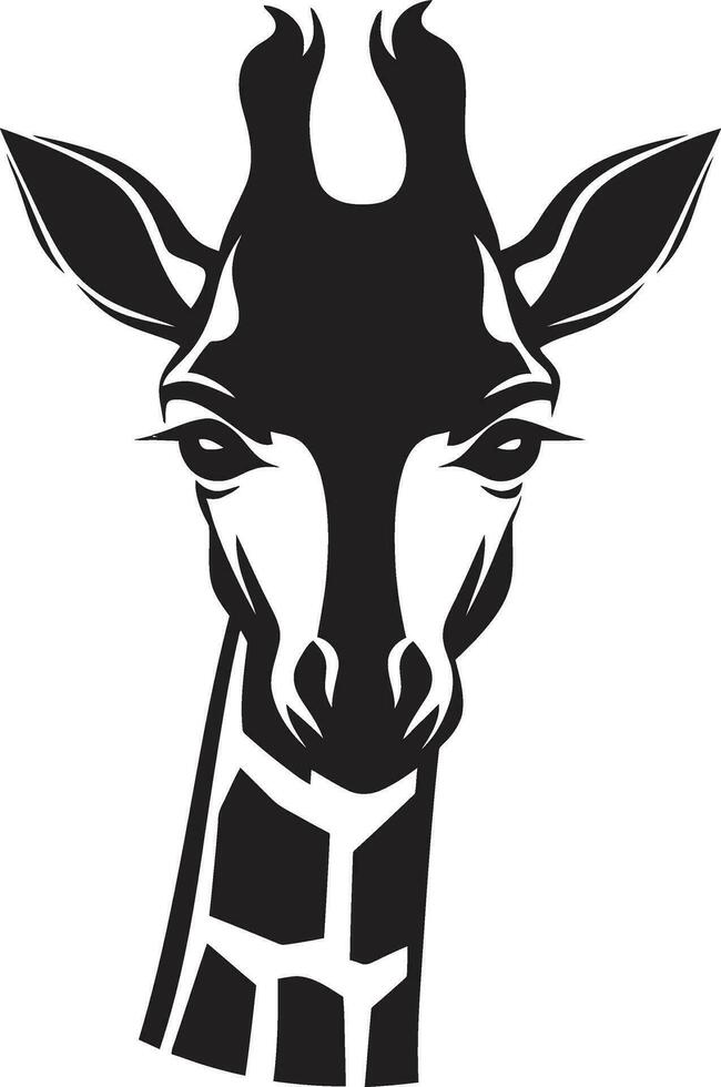 Graceful Savanna Icon Logo Design Noble Necked Majesty Giraffe Emblem vector