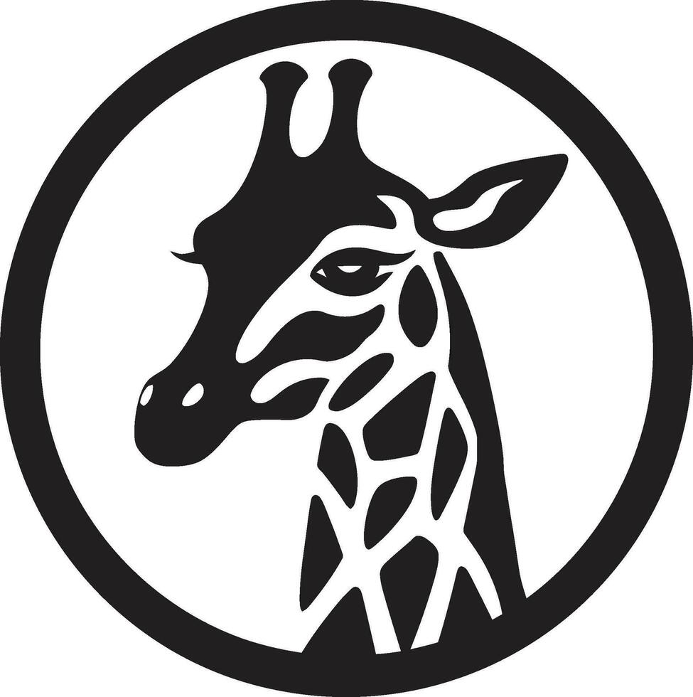 Graceful Towering Beauty Vector Icon Natures Masterpiece Giraffe Logo