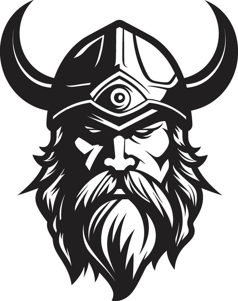 Viking Valor A Stylish Vector Mascot Design The Shieldbearer A Noble Viking Icon