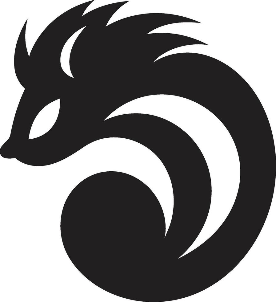 Nature Chipmunk Logo Icon Black Vector Animal Chipmunk Logo Icon Black Vector