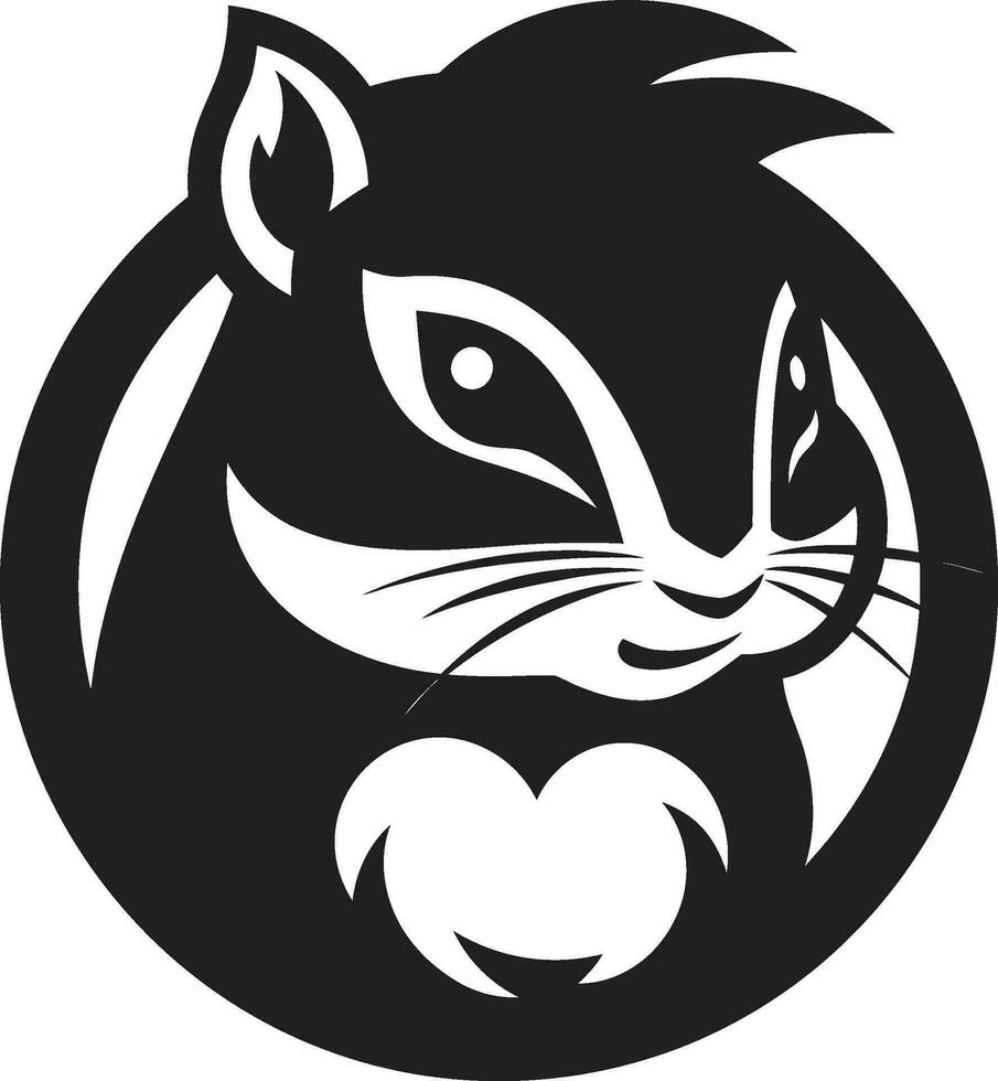 Chipmunk Logo Icon For Performer Chipmunk Logo Icon For Entertainer vector