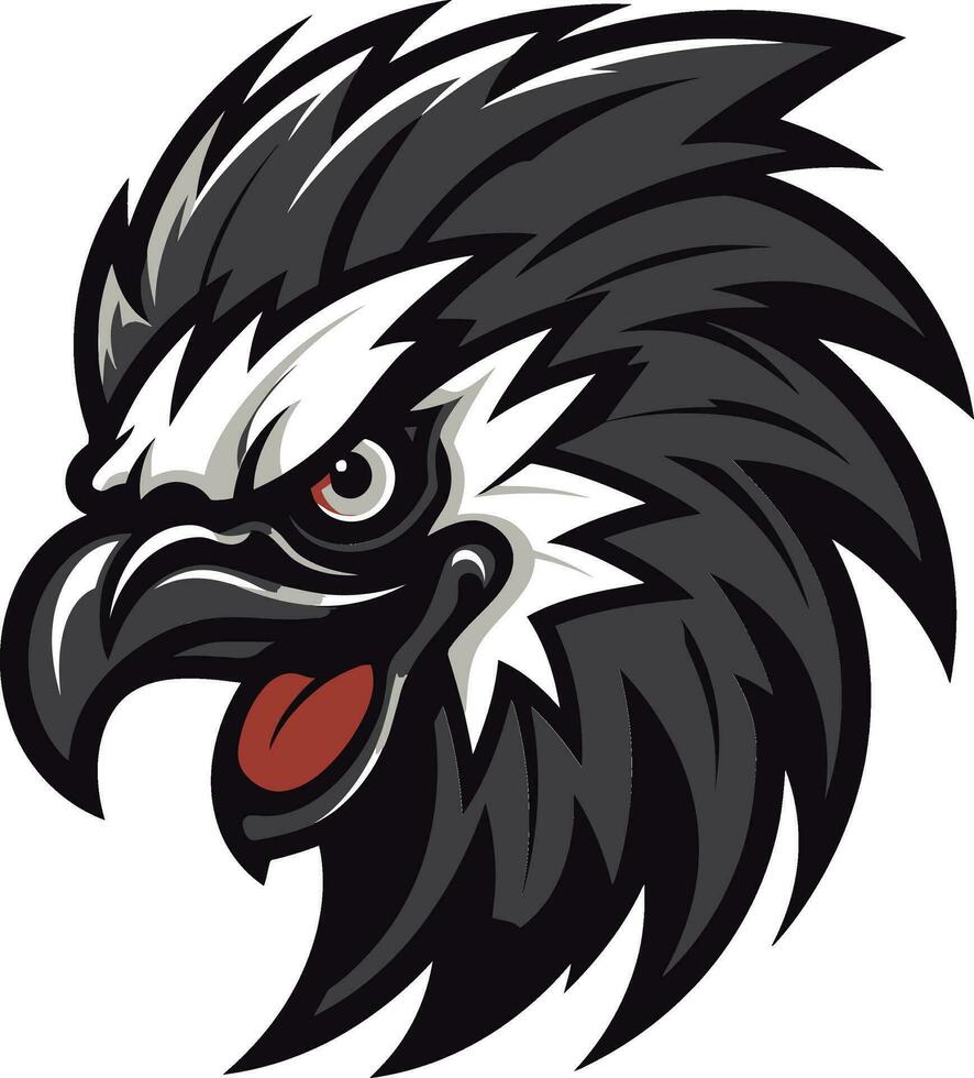 Abstract Black Rooster in Vector Rooster Majesty for Modern Branding
