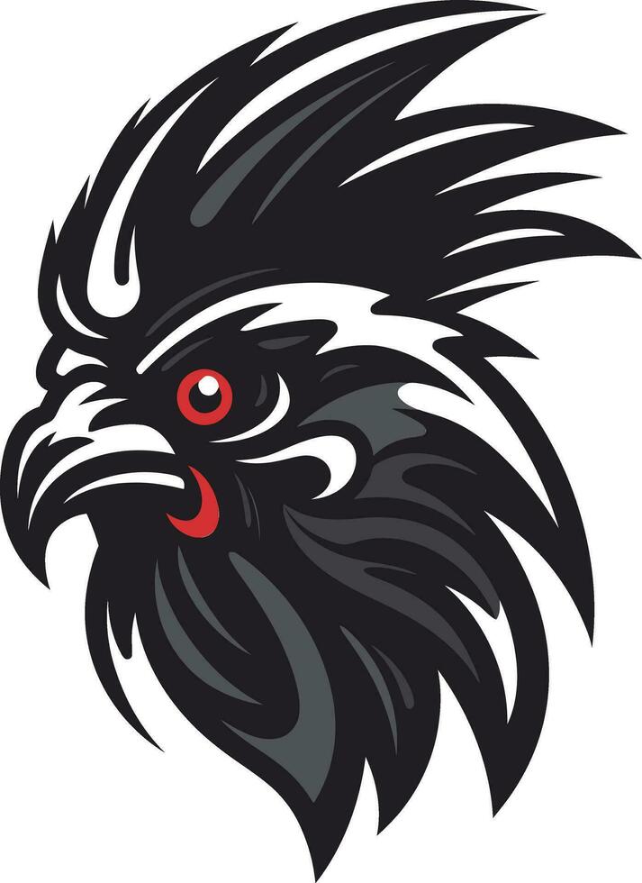 Rooster Majesty with a Majestic Flair Iconic Rooster Silhouette in Vector Artistry