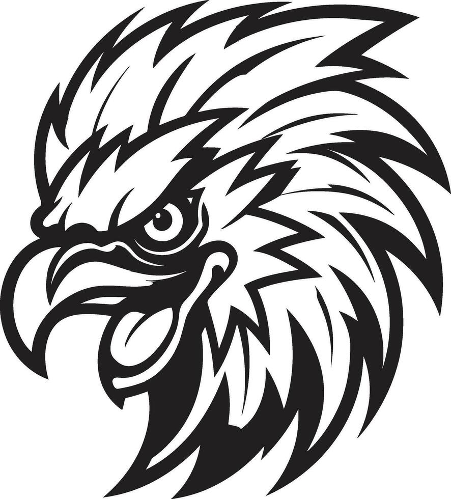 Rooster Majesty for Modern Branding Bold Chicken Symbol vector