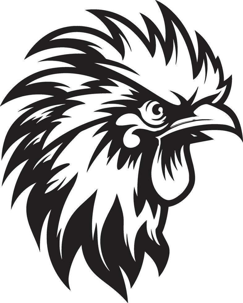 Abstract Rooster Graphic in Vector Art Modern Rooster Majesty with Sleek Lines