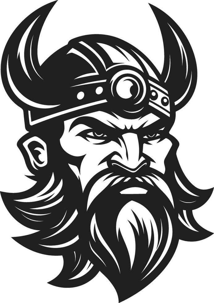 Raiders of the Fjord A Viking Mascot in Vector The Helm of Helmets A Viking Guardian Icon