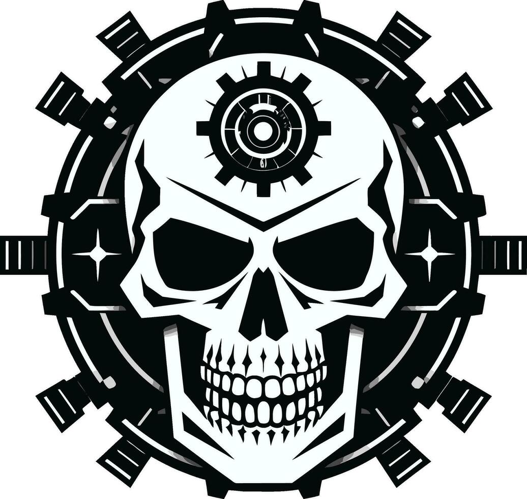 Artistic Techno Skull Design A Modern Fusion Vector Cyber Skull The Beauty of Machine Aesthetics