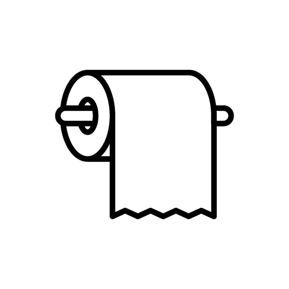 Toilet paper vector icon in line style