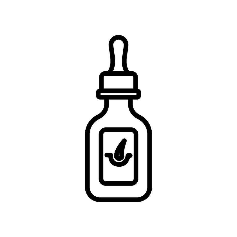 hair oil vector icon in line style