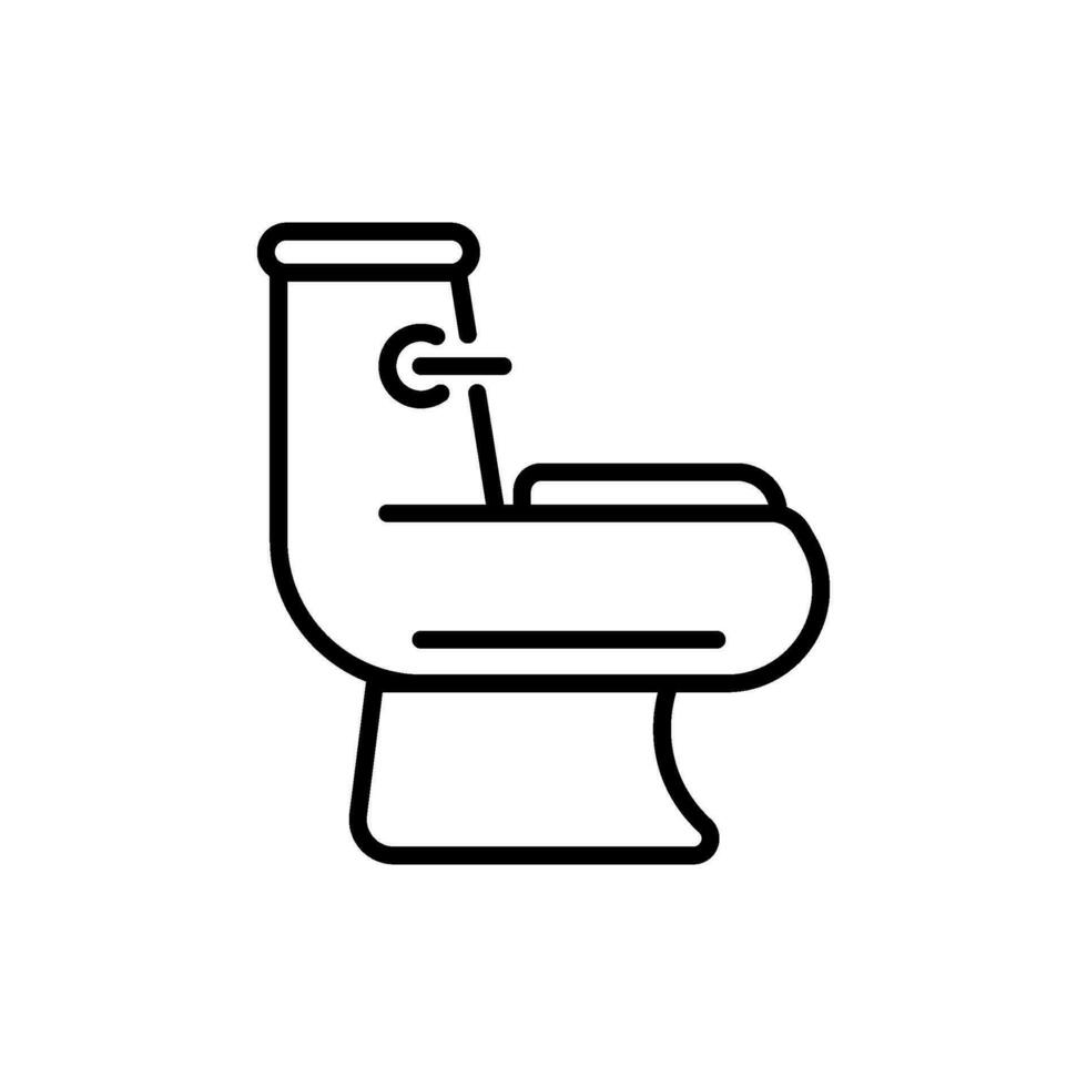 baño vector icono en línea estilo