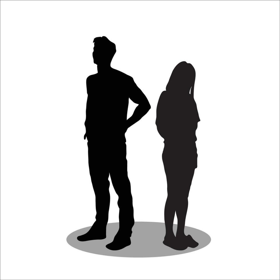 Couple silhouette vector