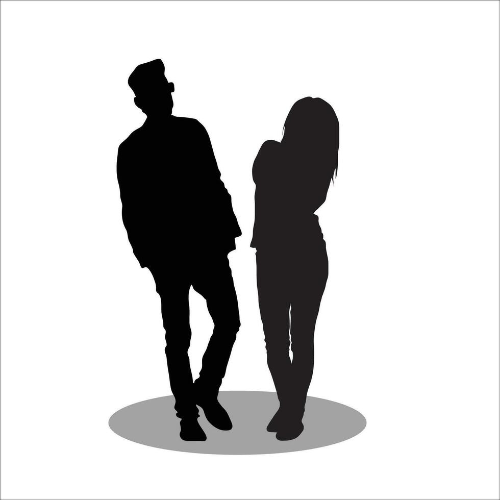 Couple silhouette vector