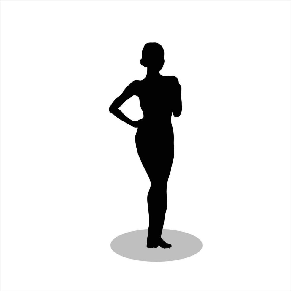 mujer silueta vector