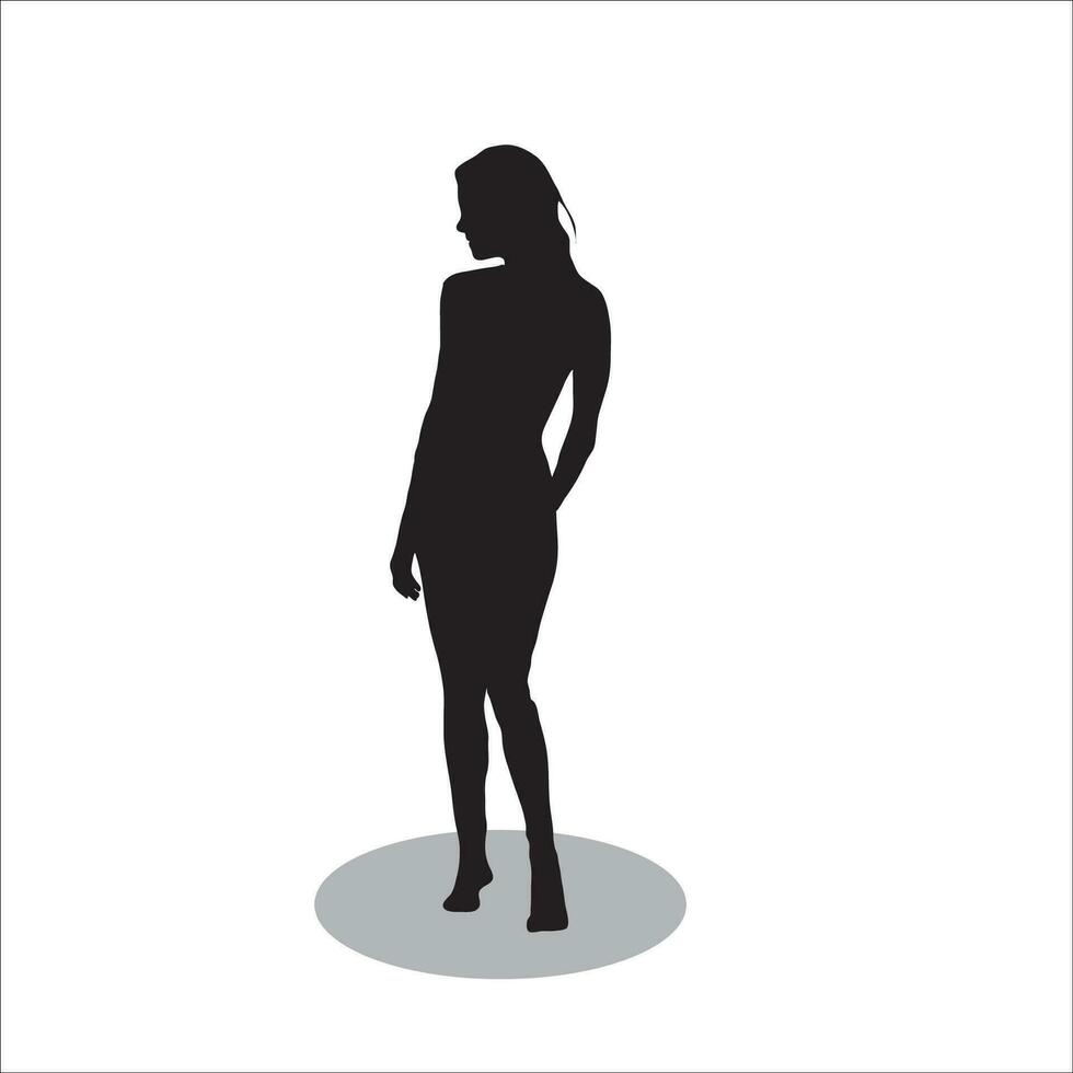 mujer silueta vector