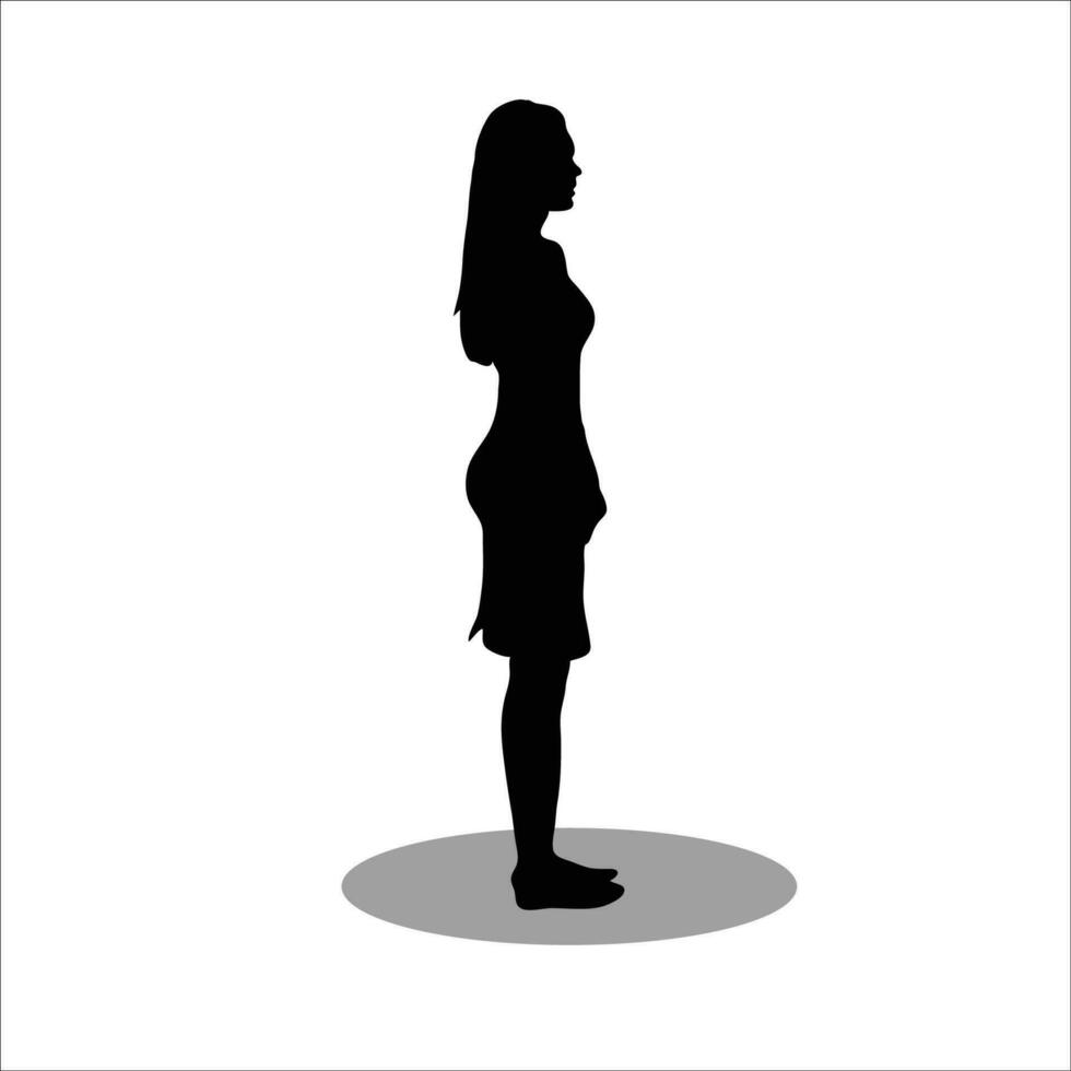 mujer silueta vector