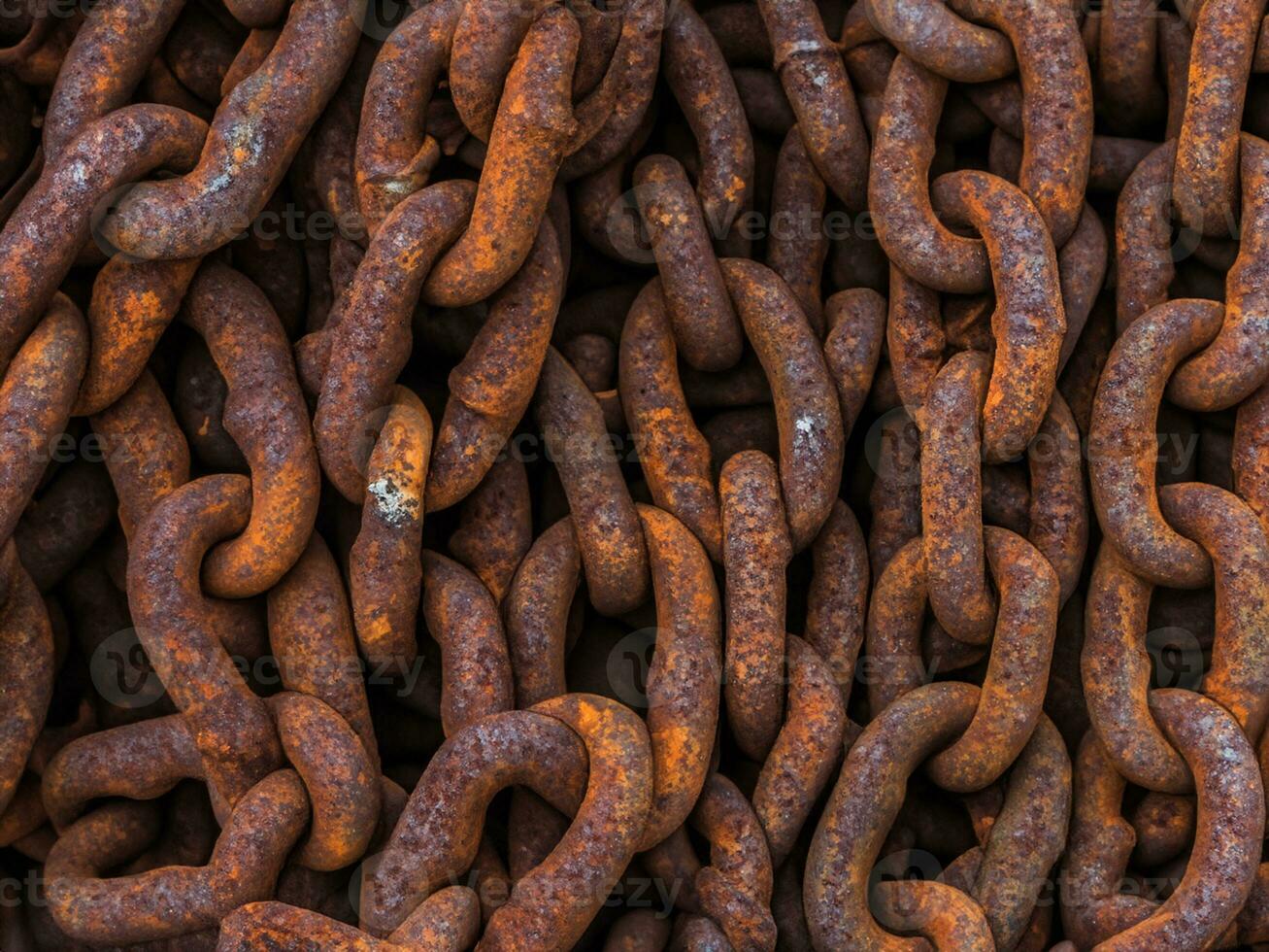 rusty chain on the wall photo