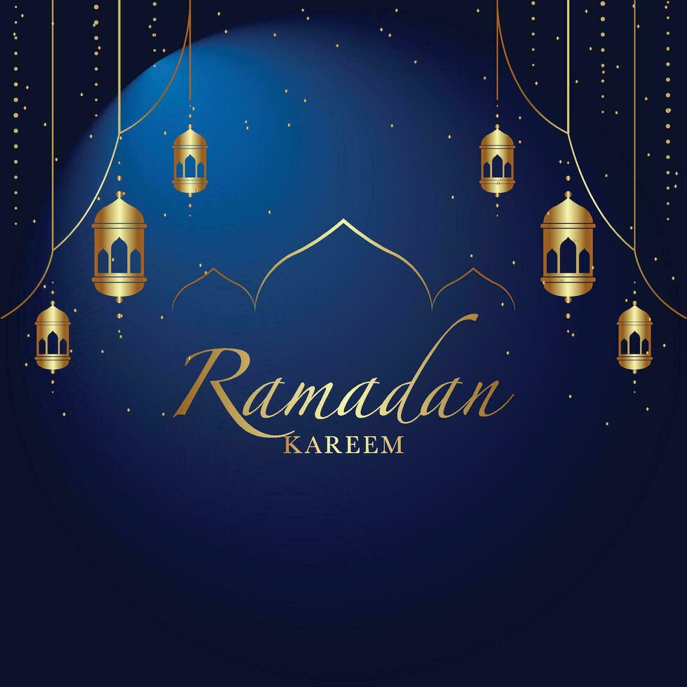 Ramadan Kareem poster design. vector illustration for islam fasting festival event