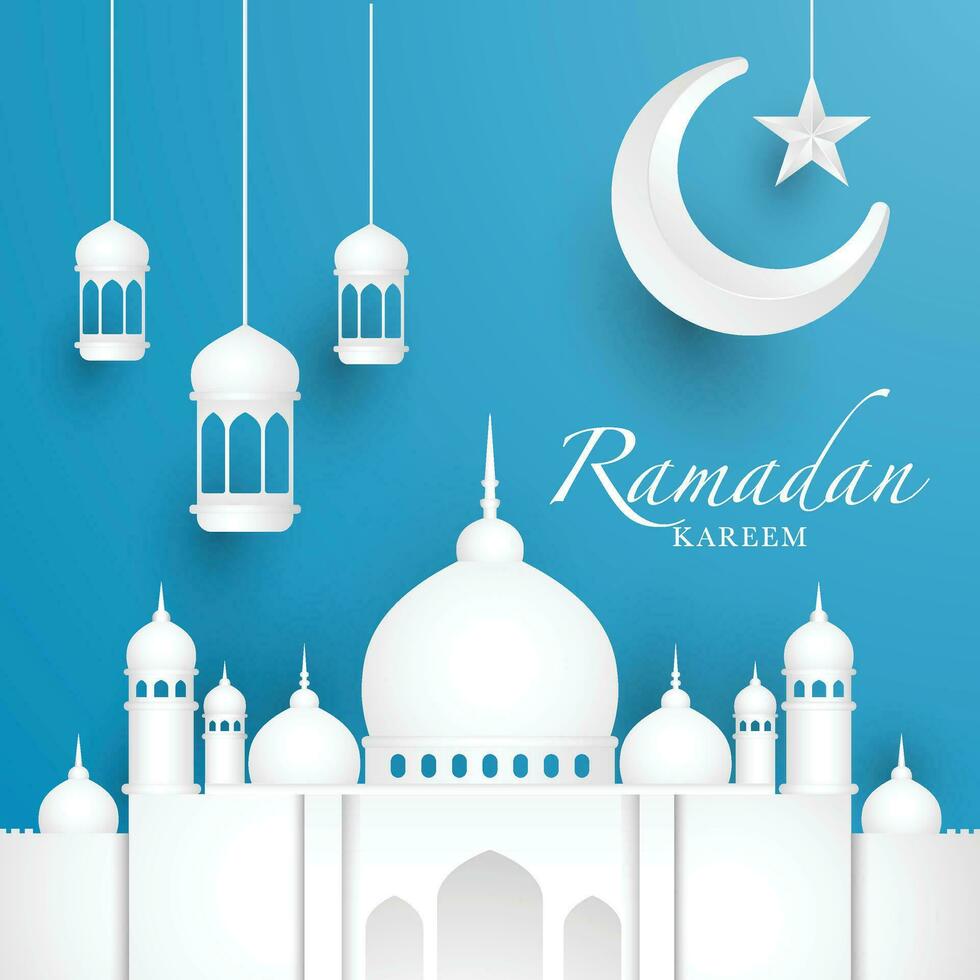 diseño de fondo de ramadán kareem. tarjeta de felicitación, pancarta, póster. ilustración vectorial vector