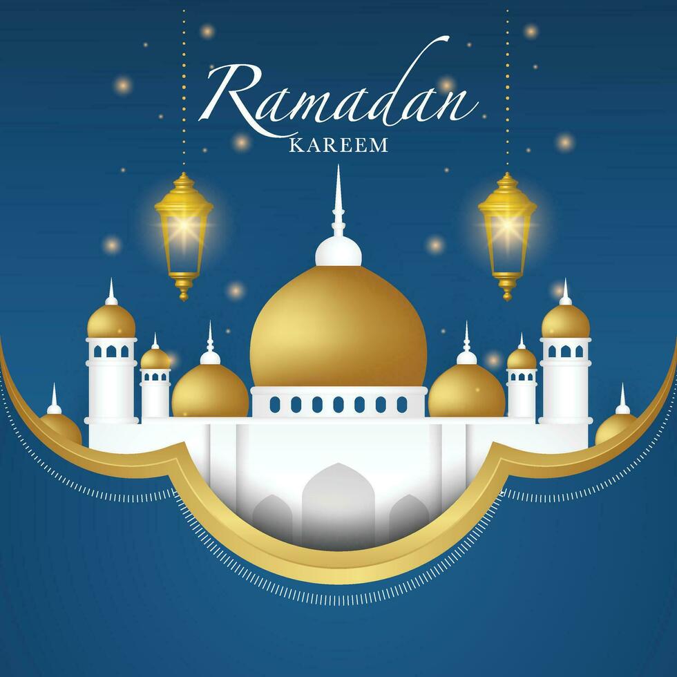 ramadan kareem Background Design. Greeting Card, Banner, Poster. Vector Illustration.