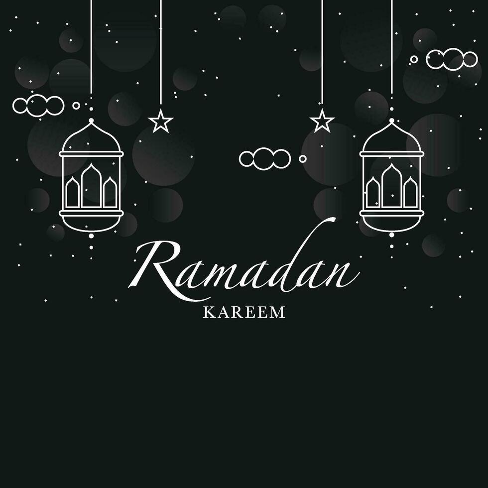 Ramadan Kareem poster design. vector illustration for islam fasting festival event