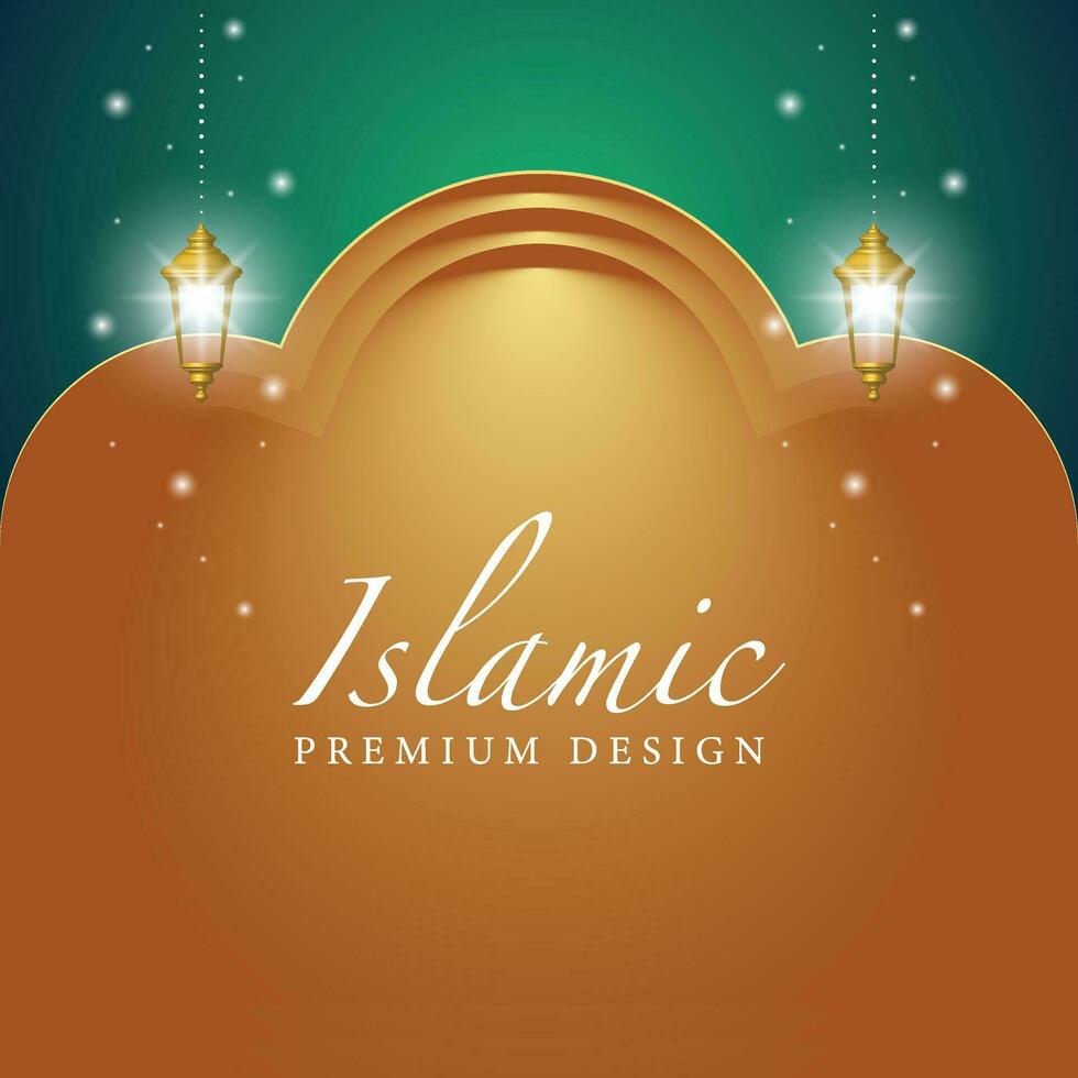 islamic Background Design. Greeting Card, Banner, Poster. Vector Illustration.