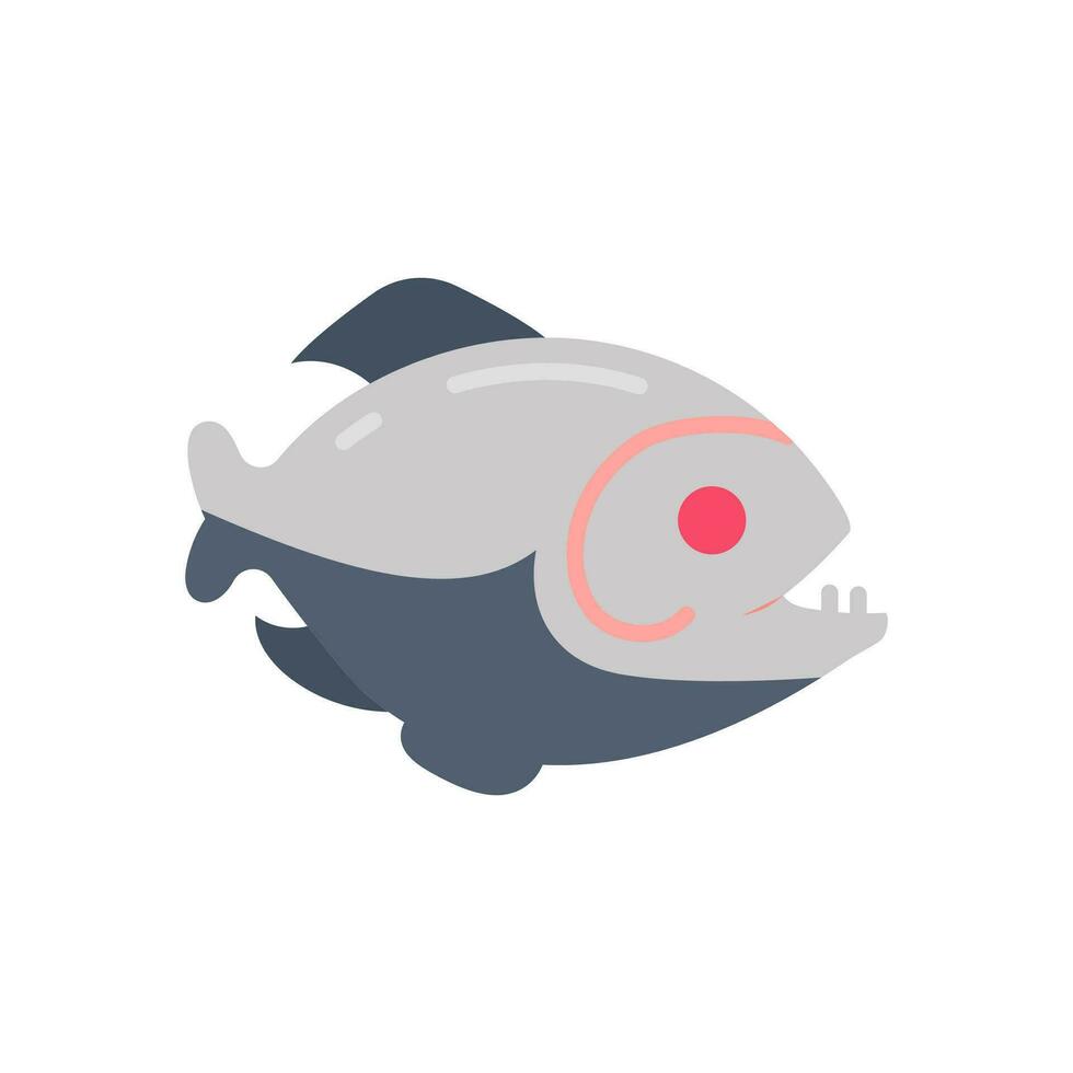 piraña icono en vector. ilustración vector