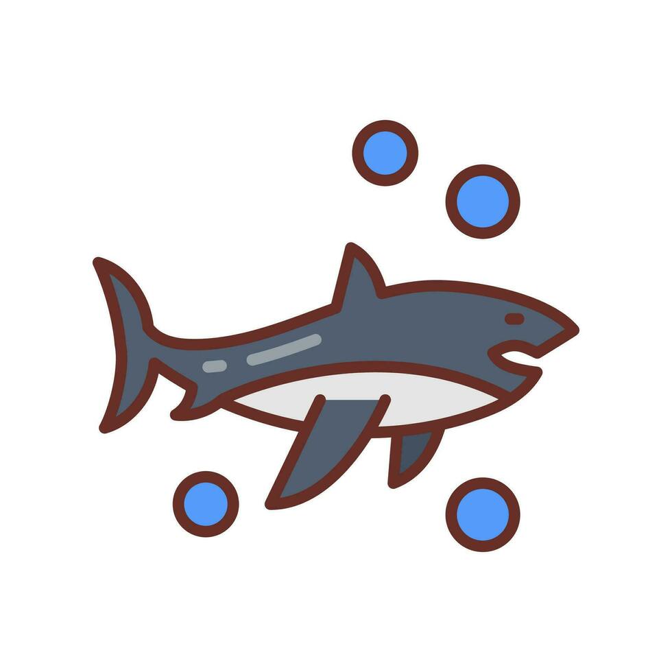 Shark icon in vector. Illustration vector