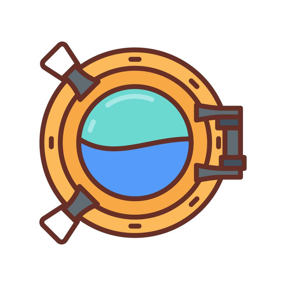 Porthole icon in vector. Illustration vector