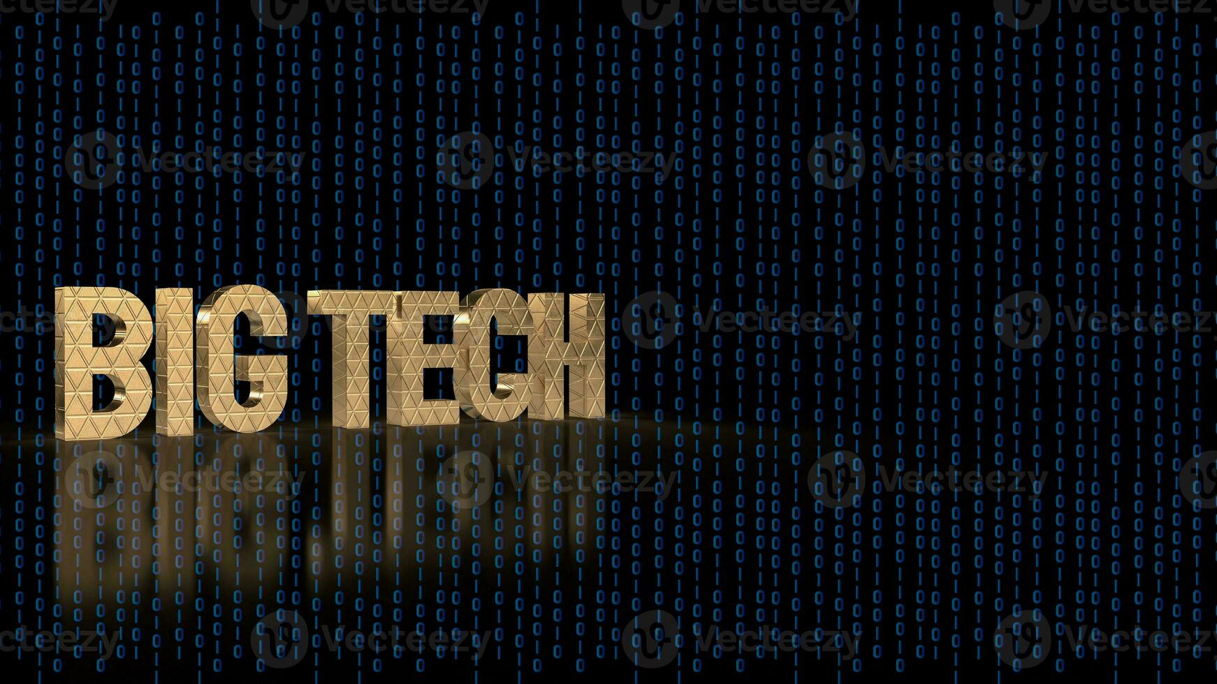 The Gold Big tech on digital Background for Business or technology concept 3d rendering photo