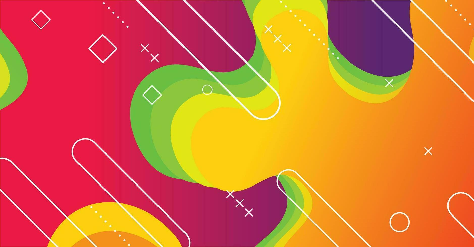 Abstract liquid wave background with colorful background vector