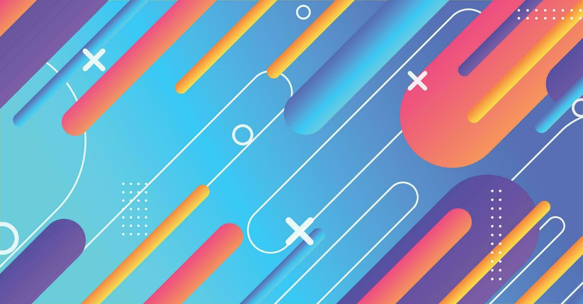 Abstract minimal geometric shape background with gradient vector