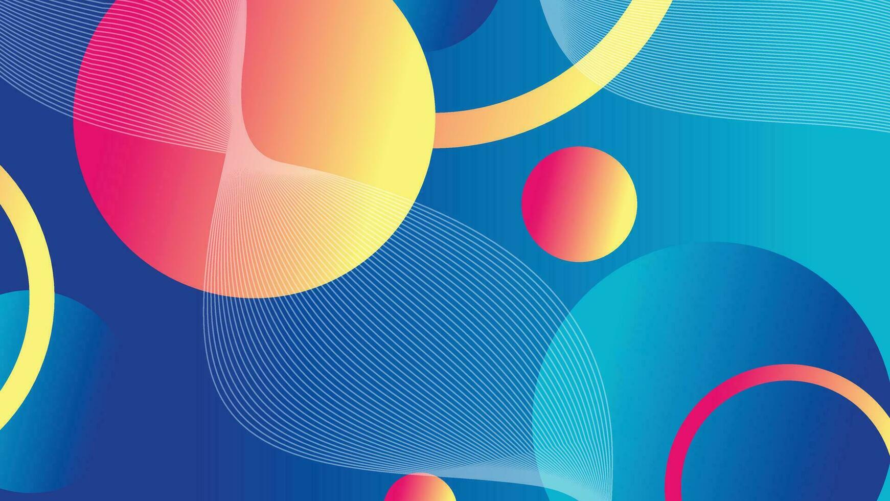 Abstract minimal gradient geometric circle background vector
