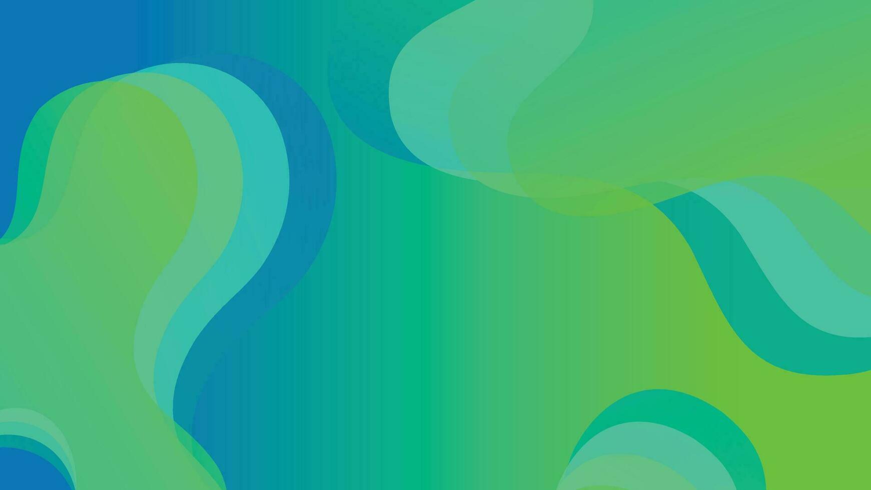 Abstract liquid wave background with blue and green color background vector