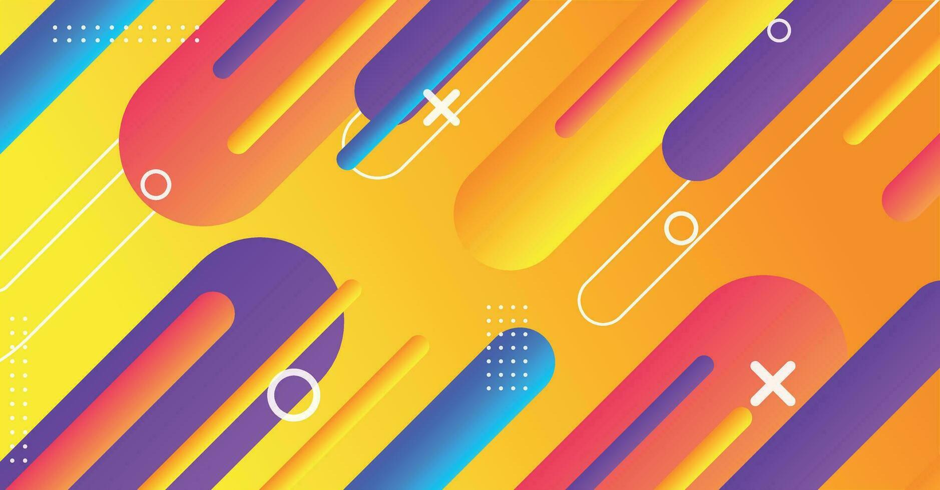 Abstract minimal geometric shape background with gradient vector