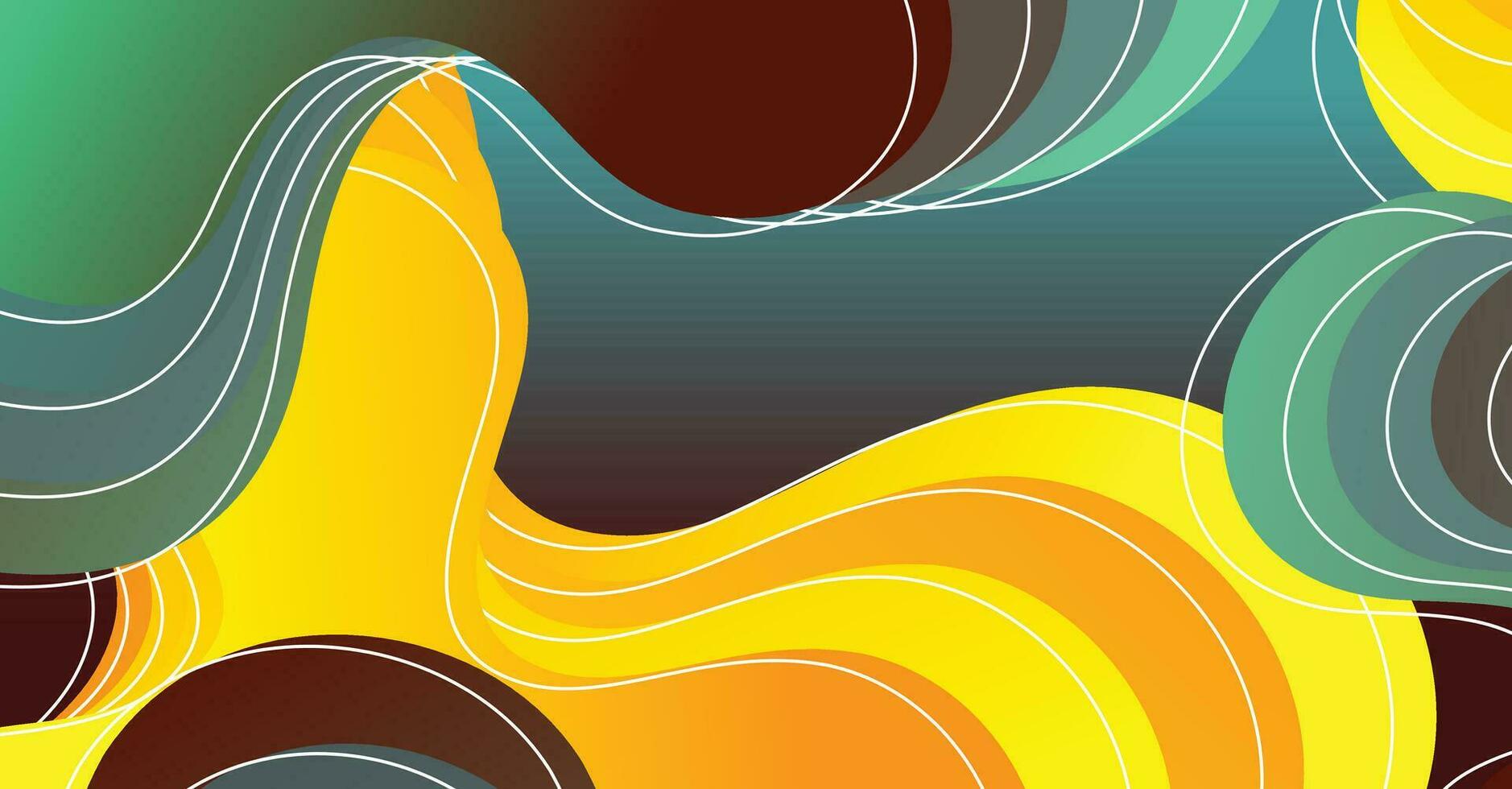 Abstract liquid wave background with colorful background vector