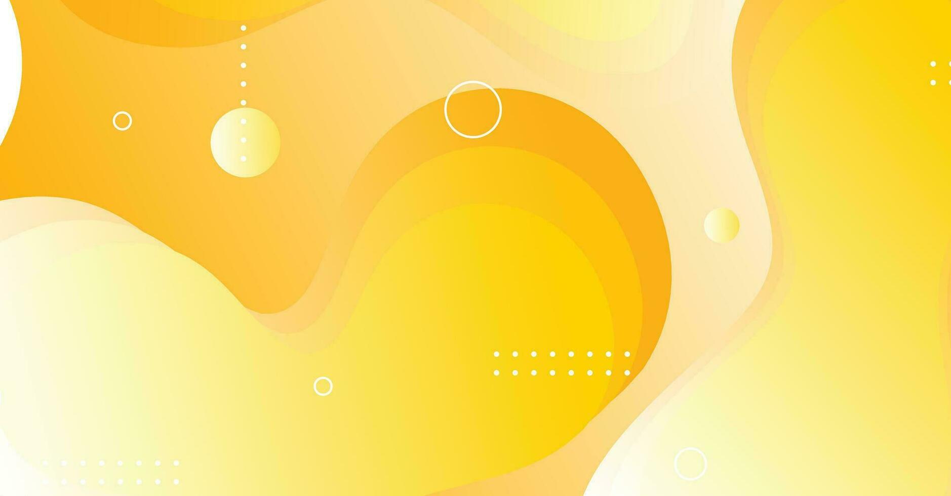Abstract liquid wave background with yellow and white gradient color background vector