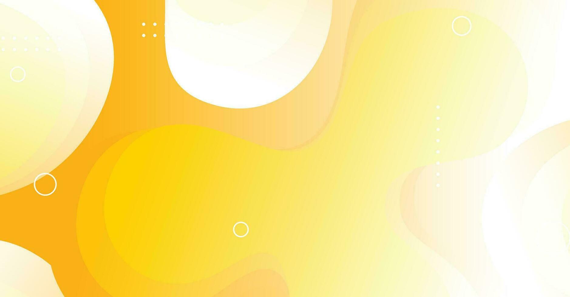 Abstract liquid wave background with yellow and white gradient color background vector