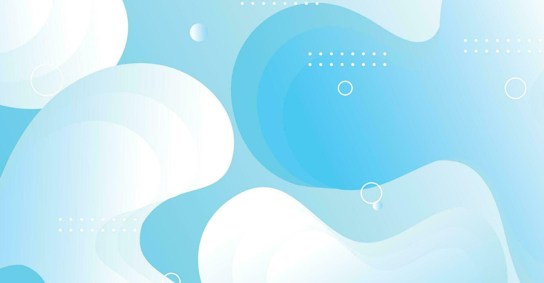 Abstract liquid wave background with blue and white gradient color background vector