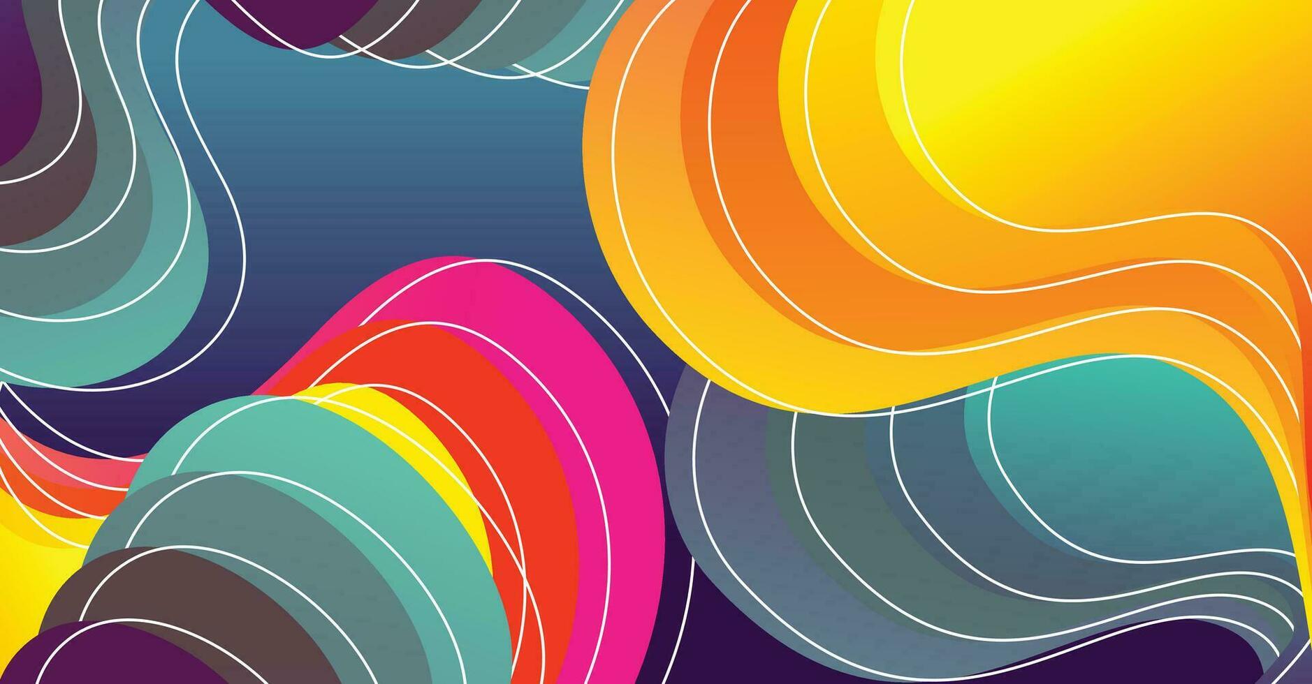 Abstract liquid wave background with colorful background vector