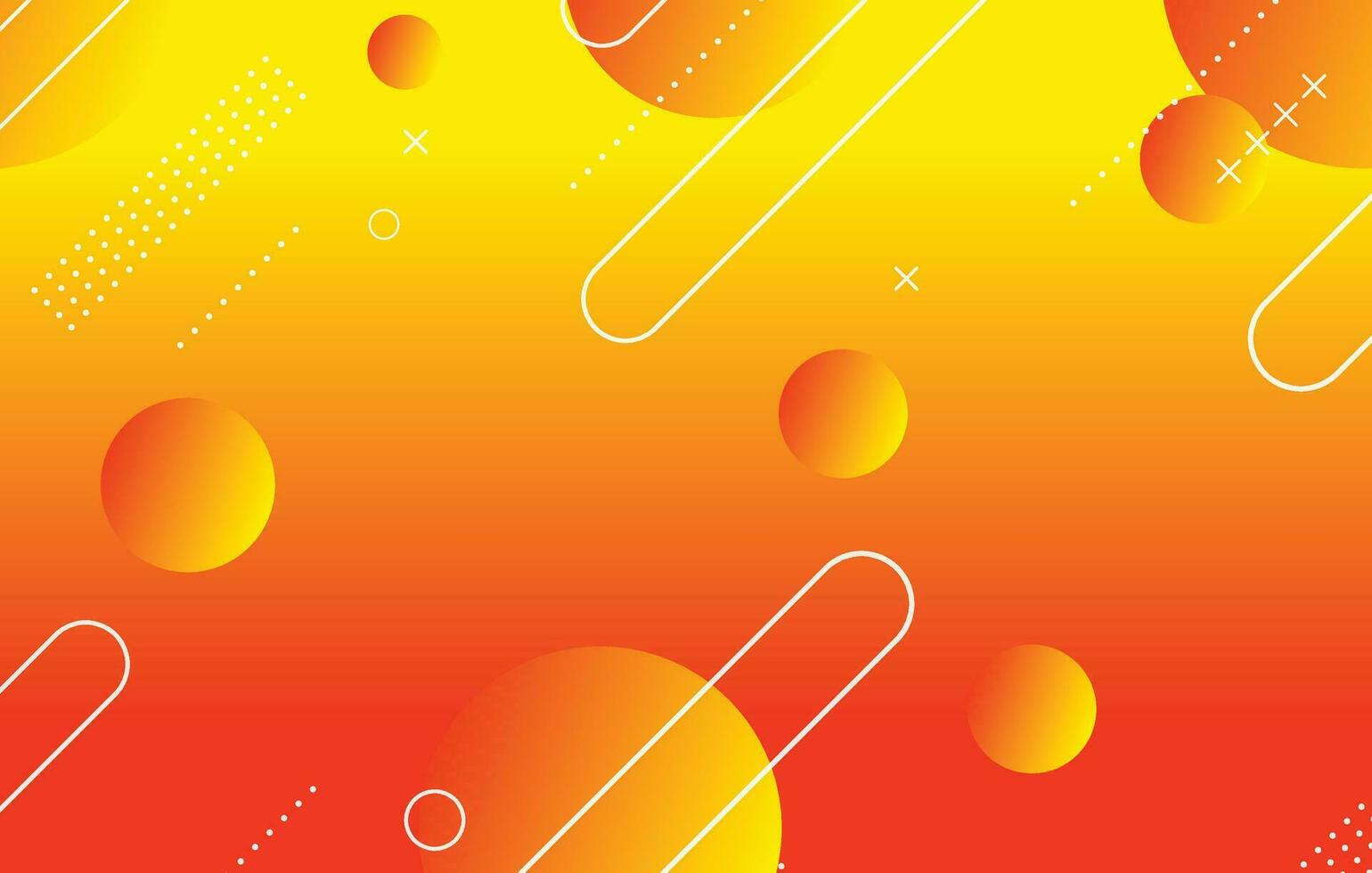 resumen vistoso geométrico antecedentes. naranja y amarillo elementos con degradado vector