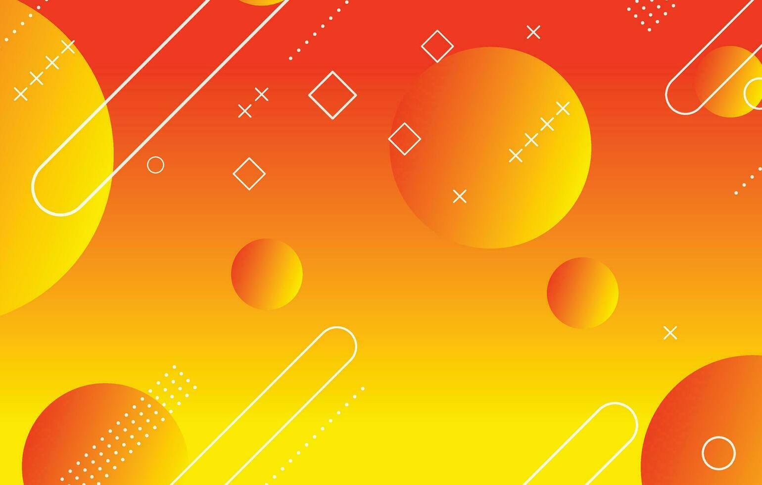 resumen vistoso geométrico antecedentes. naranja y amarillo elementos con degradado vector