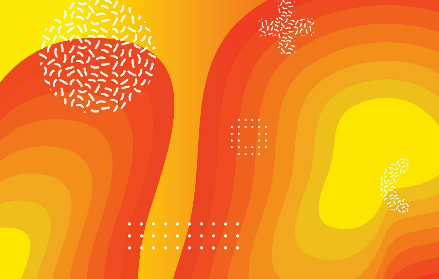 Abstract liquid color background design. Orange and yellow elements with fluid gradient vector