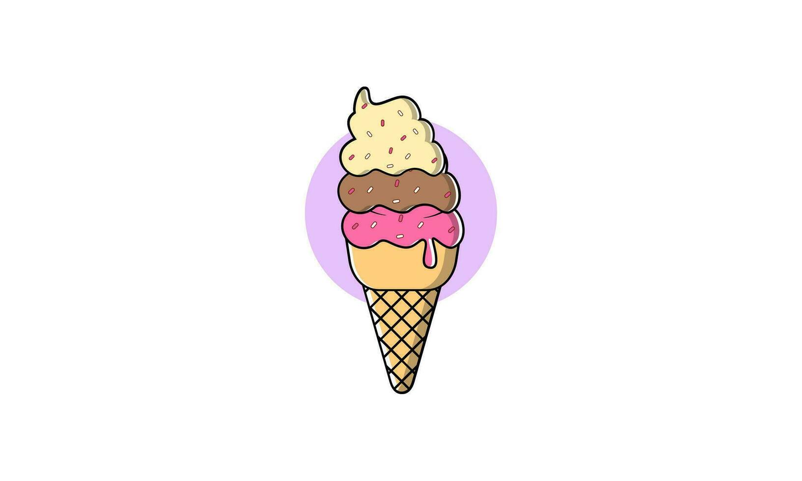 hielo crema logo icono vector